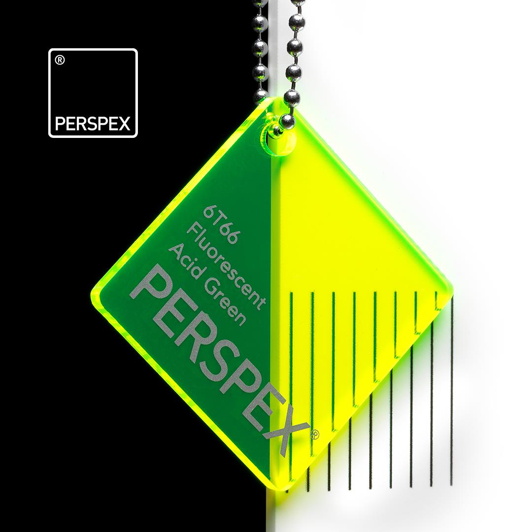 Perspex® Fluorescent Acid Green 6T66 3mm