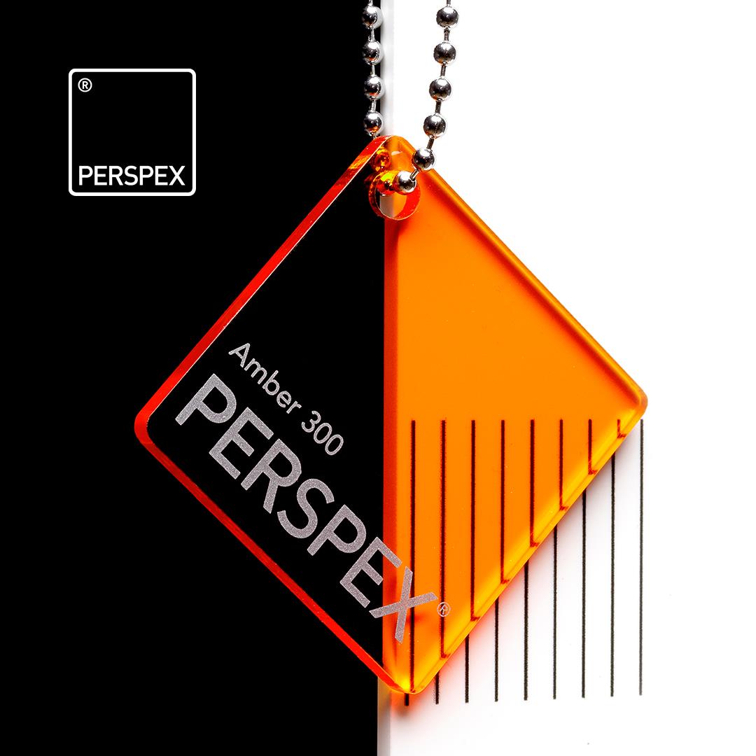 Perspex® Acrylaat Transparant Amber 300 Oranje 3mm
