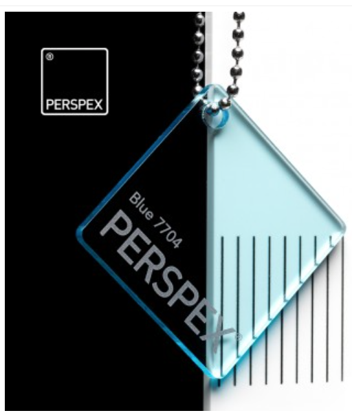 Perspex® Acrylaat Transp 7704 Blauw 3 mm