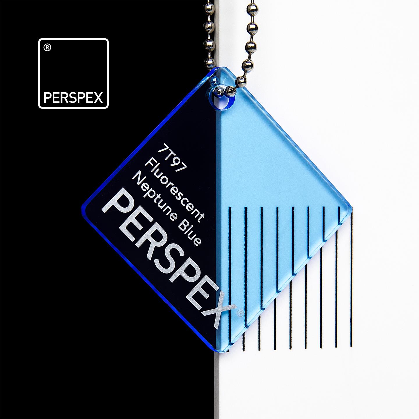 Perspex® Fluorescent Neptune Blue 7T97 3mm