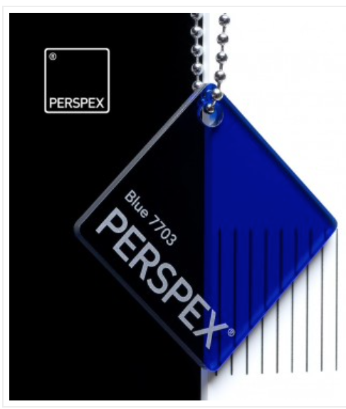 Perspex® Acrylaat Transp Blauw 7703 3mm