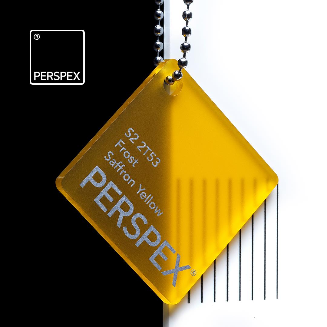Perspex® Acrylaat Frost Saffron Yellow 2T53 3mm