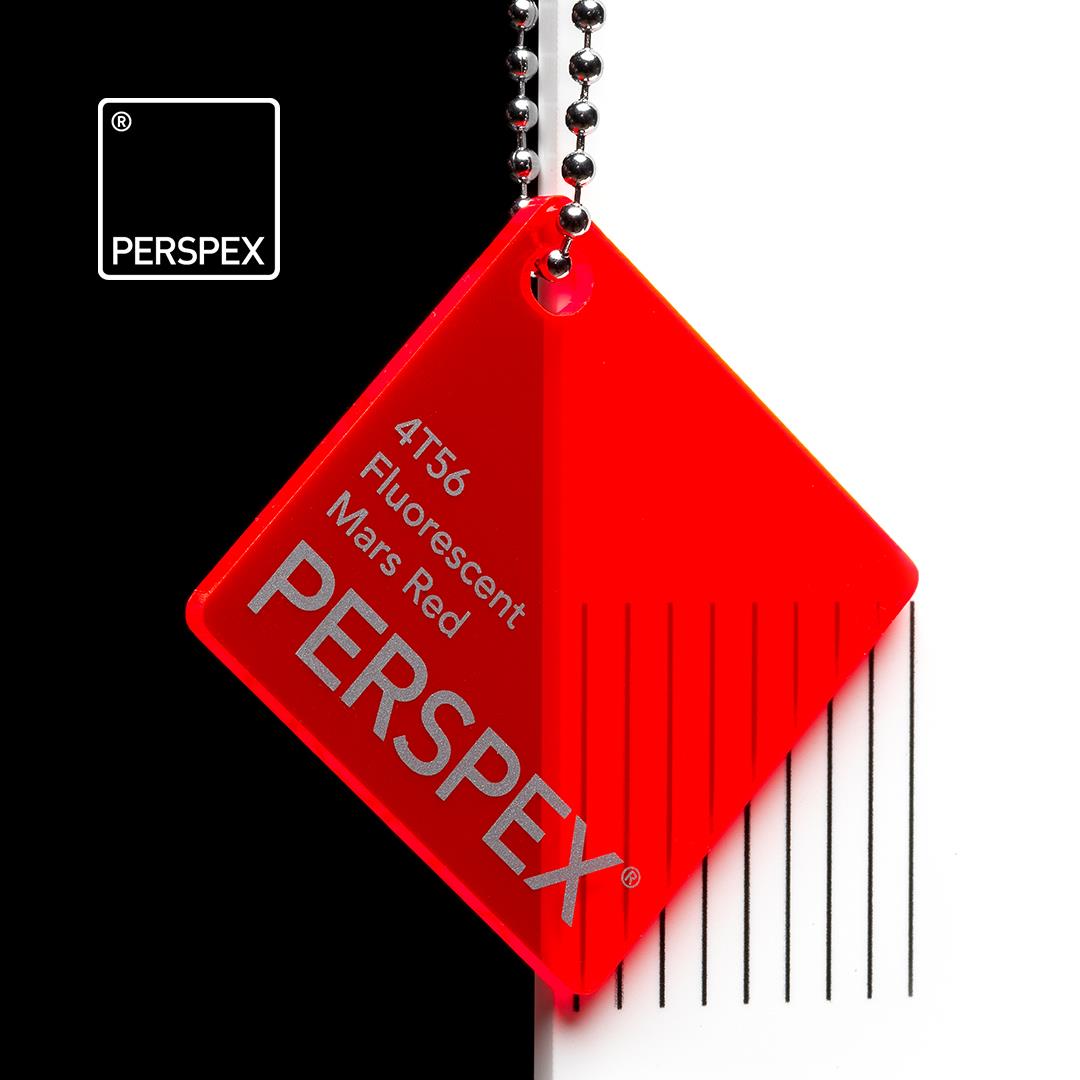 Perspex® Fluorescent Mars Red 4T56 3mm