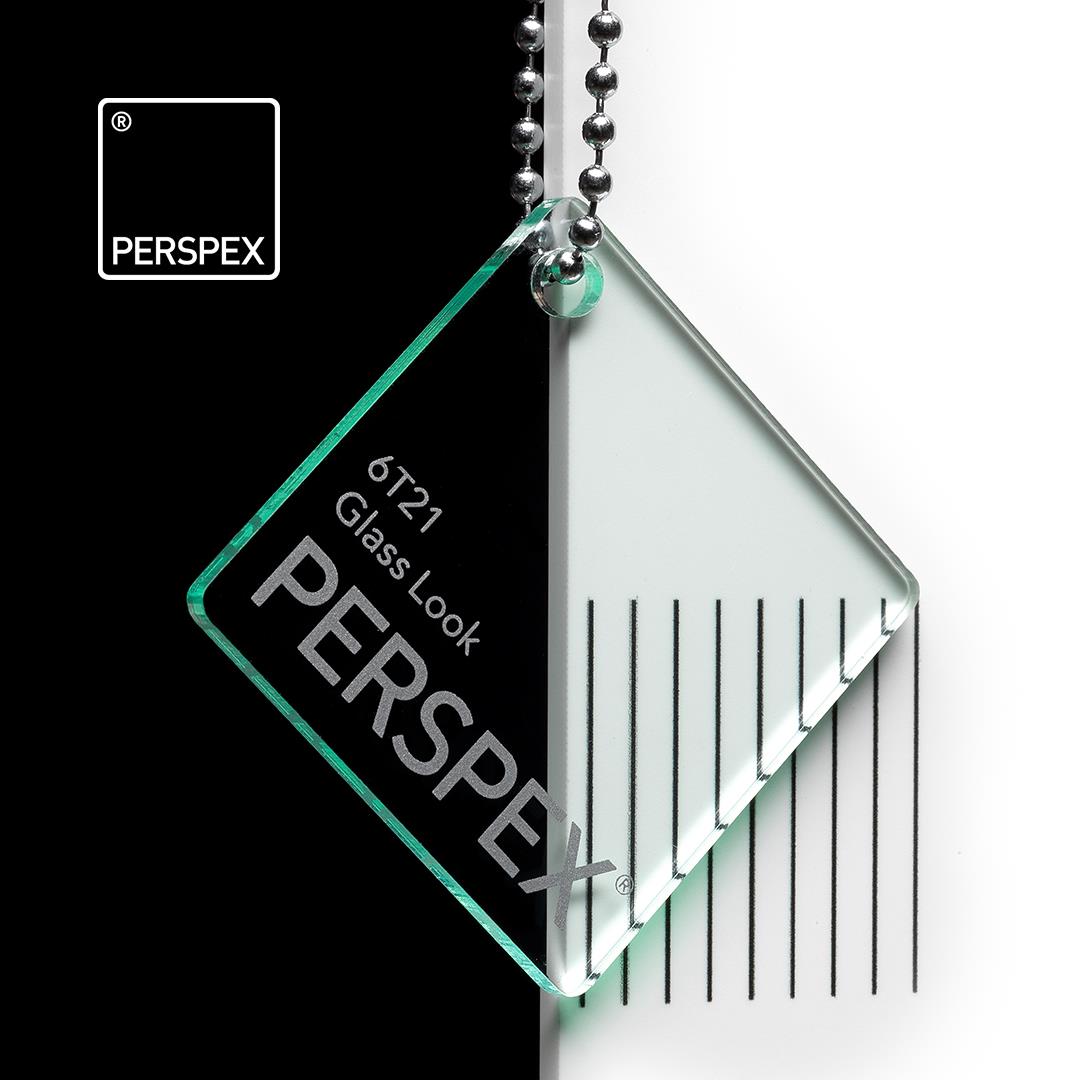 Perspex® Acrylaat Transp Glasslook 6T21 Groen 8 mm