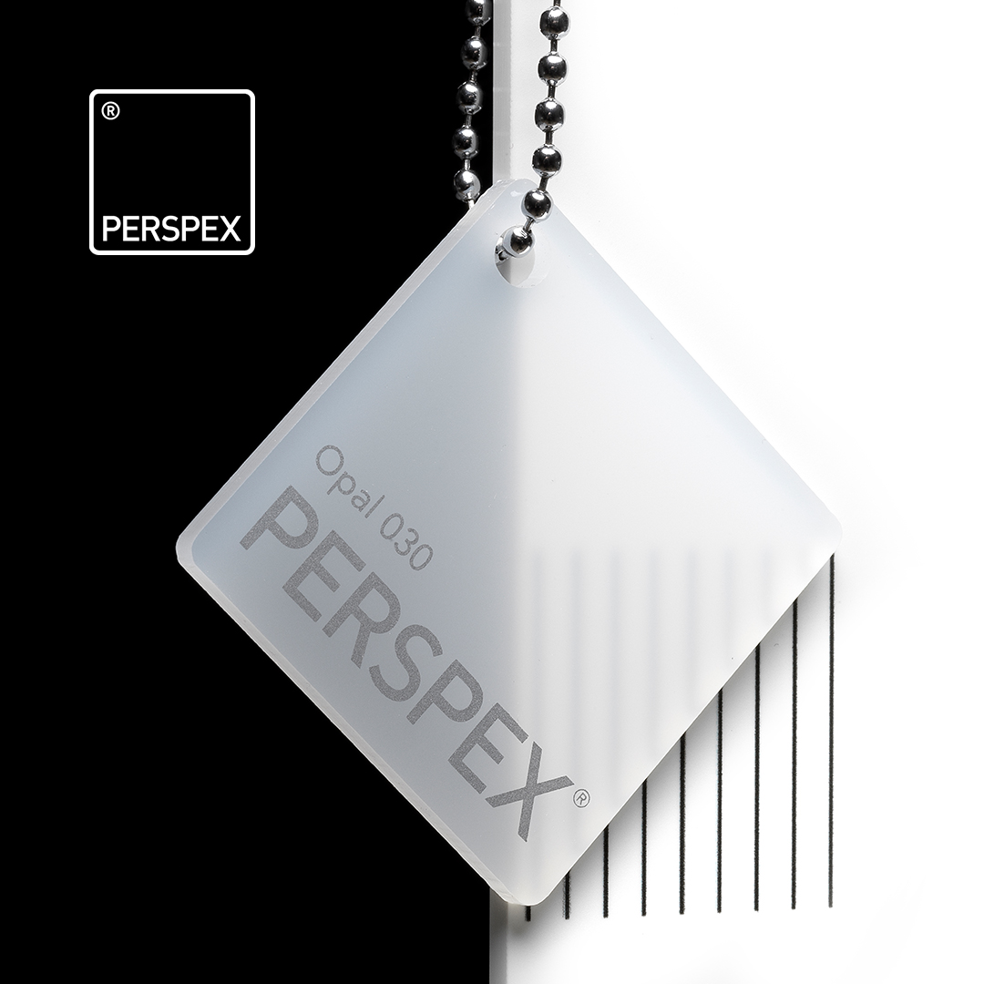 Perspex® Opaalwit 030 LT67,2% 3 mm, Gegoten