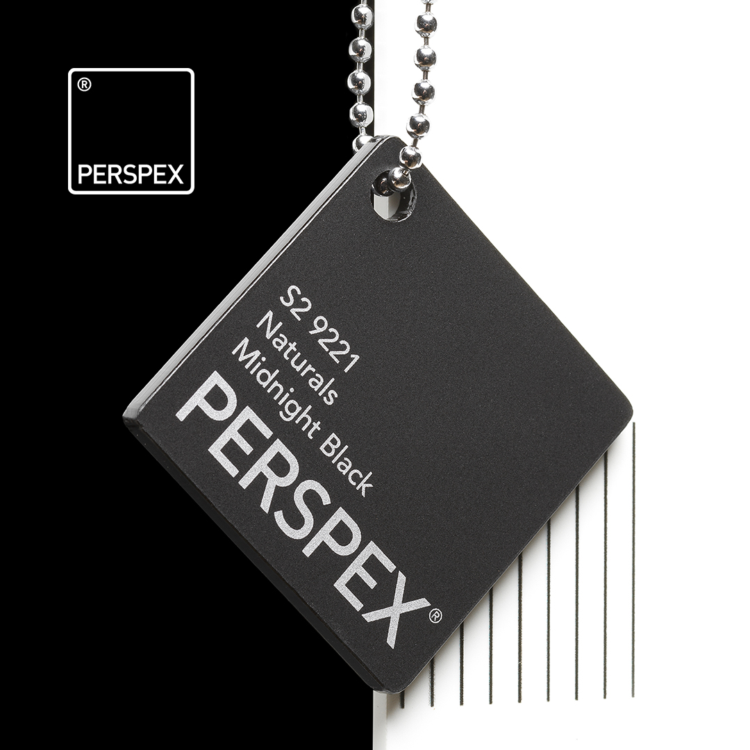 Perspex® Acrylaat Frost MN Black 9221 Zwart 3mm